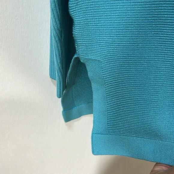 LILLISURY WOMENS RIBBED TURTLENECK SWEATER BABYBLUE Sz MD NEW - Picture 5 of 12